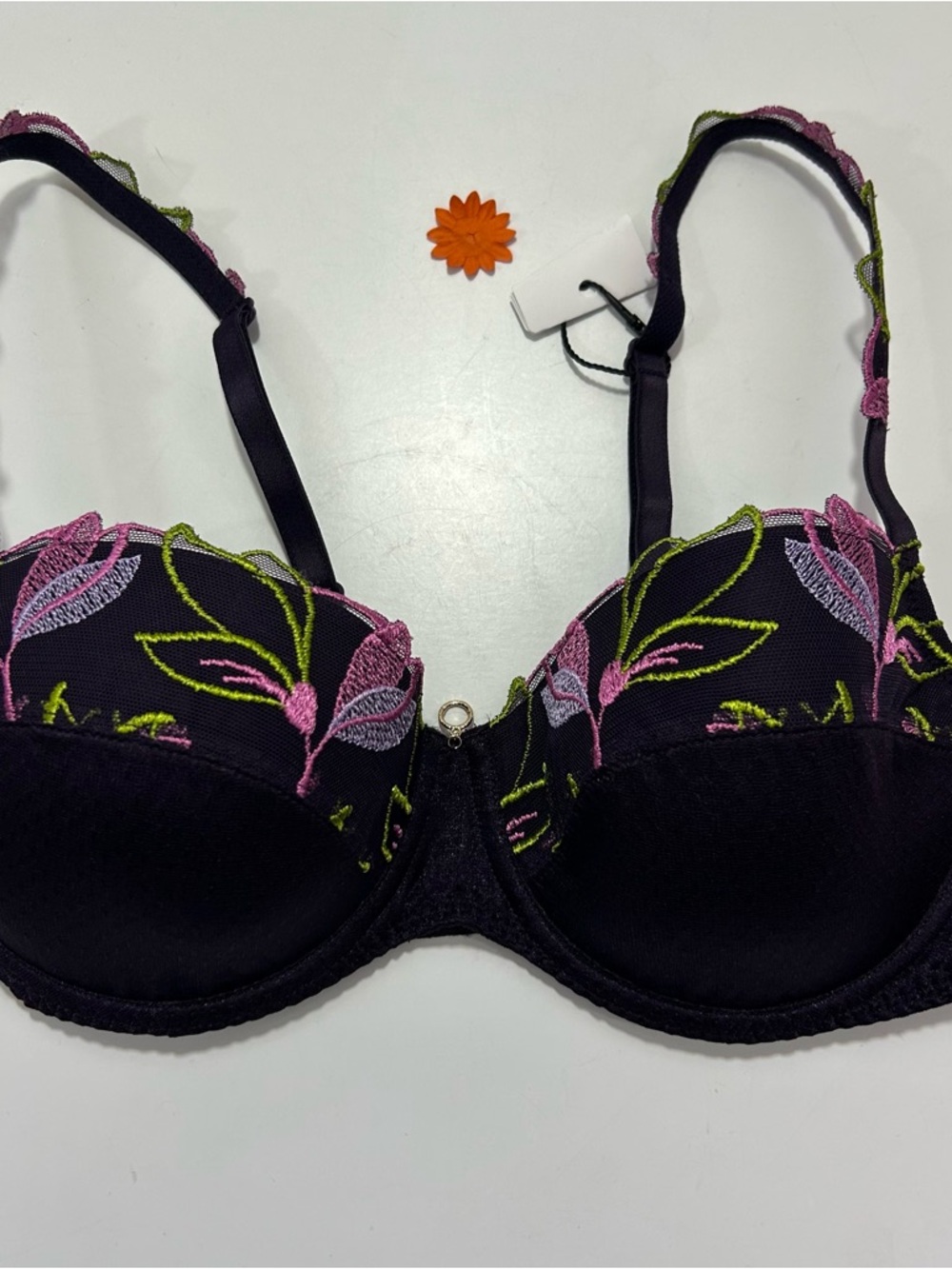 Marie Jo Purple, Pink and Green Balconette Underwire Bra 34C NWOT